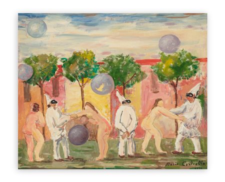 MARIO CORTIELLO (1907-1982) - Pulcinella in villeggiatura, 1973