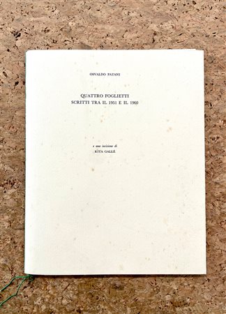 EDIZIONI D'ARTE (RITA GALLÉ) - Quattro foglietti scritti tra il 1951 e il 1960, 1990