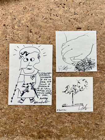 SERGIO DANGELO (1932-2022) - Lotto unico di 3 piccoli disegni