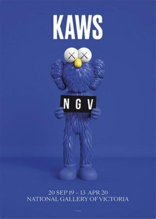 KAWS Jersey City (New Jersey) 1974 Kaws x NGV BFF Poster (Blue Edition) 2019...