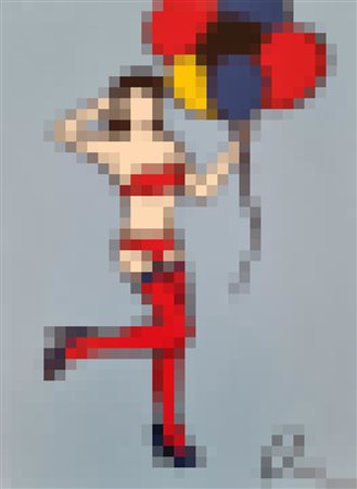 LODOLA MARCO Pavia (PV) 1955 Senza Titolo Olio su Tela / Oil on Canvas...