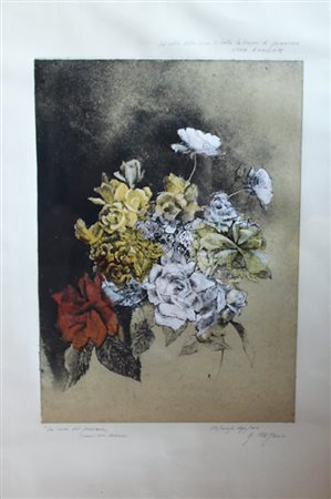 NAZARIO GAUDENZIO VERCELLI (VERCELLI) 1934 Rose Dipinto 48,00x34,00...