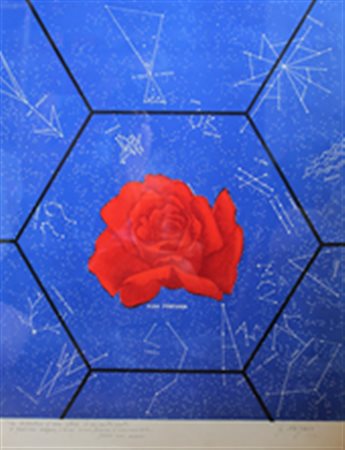 NAZARIO GAUDENZIO VERCELLI (VERCELLI) 1934 Rosa e costellazioni Litostampa...