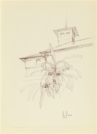 PIANO RENZO (1937-) Cartella di 17 disegni 1960 biro su carta 11 disegni cm...