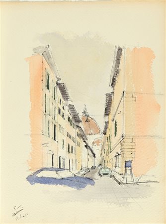 PIANO RENZO (1937-) Cartella di 16 disegni 1959 biro su carta 16 disegni cm...