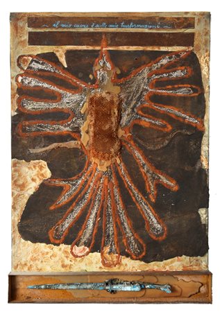 CLAUDIO COSTA (1942-1995) Il mio cuore e' sulle trasformazioni 1990 materiali...