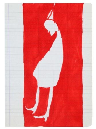 VANESSA BEECROFT (1969-) Senza titolo 1992 disegno a pennarello cm 20,5x14,8...