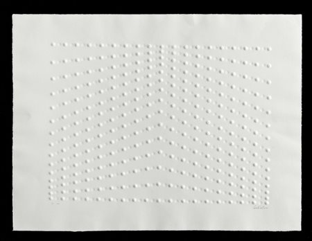 ENRICO CASTELLANI (1930-) Superficie bianca 1969 cartoncino lavorato con...