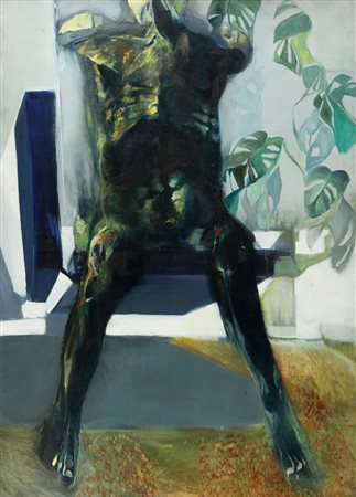 RENZO VESPIGNANI (1924-2001) Interno Stil Novo 1964 olio su tela cm 122x91...