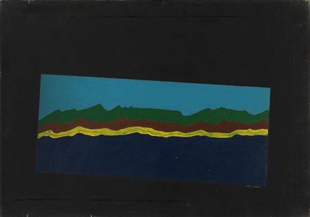 FRANCO ANGELI (1935-1988) Senza titolo 1973 acrilico su tela cm 70x100...