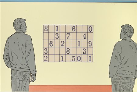 RENATO MAMBOR (1936-) Contatori 2007 acrilico su tela su tavola cm 100x150...