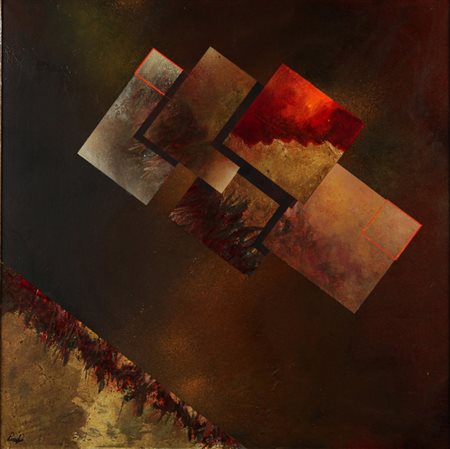 MAURIZIO ROASIO (1946-) Roz Bras 2005 tecnica mista su tela cm 100x100...