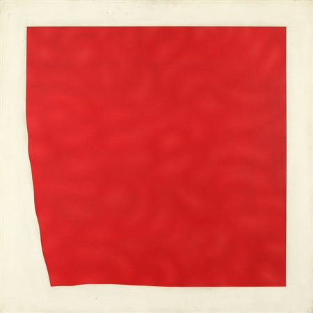 PINO PINELLI (1938-) Pittura R Milano, 1973 acrilico su tela cm 70x70...