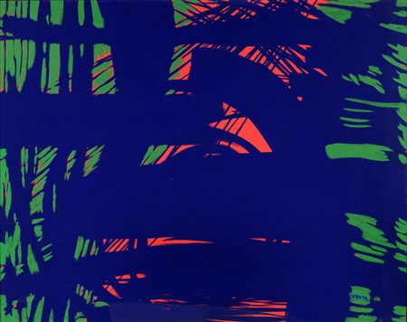 ANTONIO CORPORA (1909-2004) Il vento blu 1973 olio su tela cm 73x92 firmato...