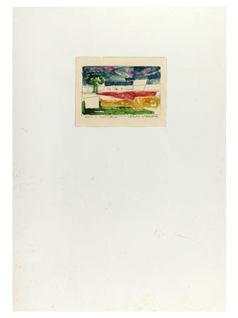 MARIO SCHIFANO (1934-1998) Veduta interrotta 1974-78 smalto, grafite e...