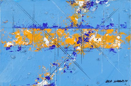 SILVANI ORIO (1930-2007) ST 99 olio su tela f.to in b. a ds cm. 20x30