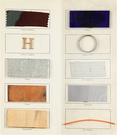 ALIGHIERO BOETTI (1940-1994) Senza Titolo (invito Stein) 1966-67 materiali...