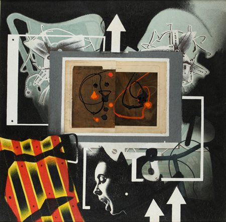 GIUSEPPE GUERRESCHI (1929-1985) Resoconto 1964 olio su tela cm 120x120...