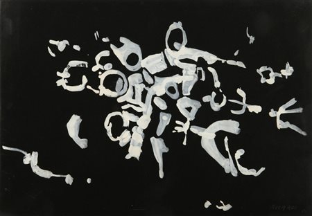 ACCARDI CARLA (1924-) Senza titolo 1954 tempera alla caseina su carta...