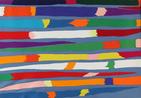 PIERO DORAZIO (1927-2005) Panno Lenci 1974 pannolenci su tavola cm 80x120...