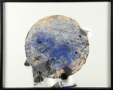 MARCO GASTINI (1938-) Senza titolo 1985 collage e tecnica mista su tela su...