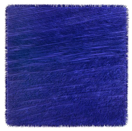 MALEK PANSERA (1940-) Superficie blu 2004 stecchini su multistrato e acrilico...