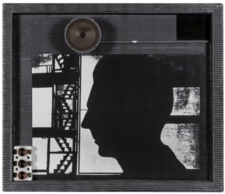 FABIO MAURI (1926-2009) Piscator 1997 tecnica mista su tavola cm.76x65x4...