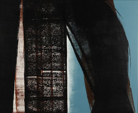 HANS HARTUNG (1904-1989) Titolo R45 1975 acrilico su masonite cm 81x100...