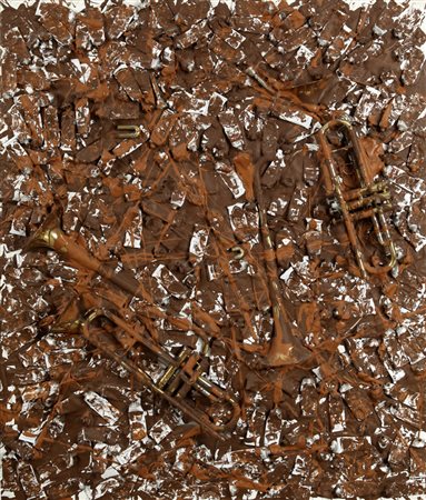 FERNANDEZ ARMAN (1928-2005) Senza titolo trombe smontate e tubetti di...