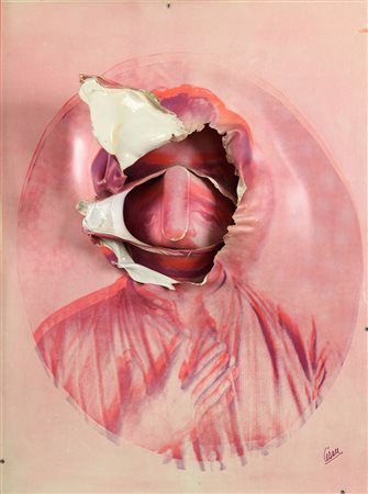 CESAR (1921-1998) Autoritratto 1970 emulsione su materiale plastico lavorato...