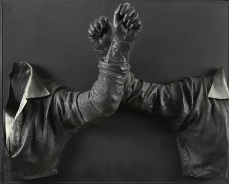 RAFAEL CANOGAR (1935-) Composition 1970 olio su resina su pannello cm...