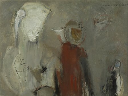 GERARDO CHAVEZ (1937-) Senza titolo olio su tela cm 60x81 firmato in alto a...