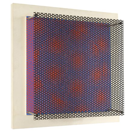 ASIS ANTONIO (1932-) Senza Titolo 1971 acrilico su tavola e griglia di...