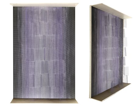 BRUNET CONTRERAS (1927-) Cine colonnes violet 1972 struttura in legno con...