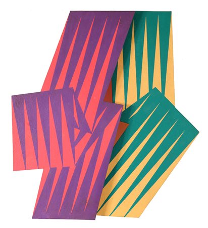 GIANFRANCO ZAPPETTINI (1939-) Strutture 1967 acrilico su tavola cm 50x45...