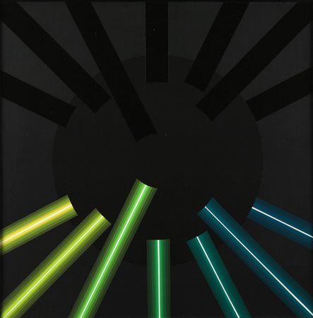 HORACIO GARCIA ROSSI (1929-2012) Couleur noir lumière 1996 acrilico su tela...