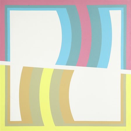 EDUARDO JONQUIERES (1918-2000) Senza titolo 1976 acrilico su tela cm 50x50...