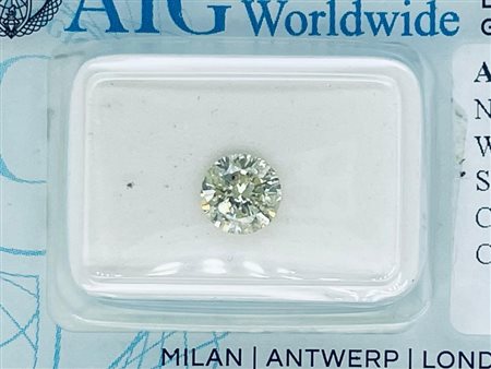 DIAMANTE 0,62 CT COLORE FANCY GIALLO - I2 - TAGLIO BRILLANTE - CERTIFICATO...