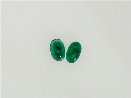 2 SMERALDI 2,14 CT TAGLIO OVALE - CERTIFICATO ID - P30101-24