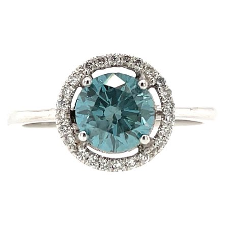 ANELLO IN ORO BIANCO 14K 2.39G CON DIAMANTE 1.06 (COLORE E PUREZZA ESALTATI)...