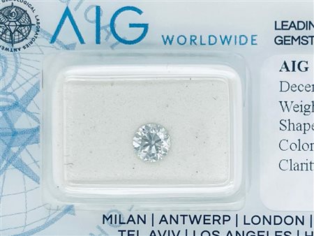 DIAMANTE 0,47 CT COLORE F PUREZZA SI3 - TAGLIO BRILLANTE - CERTIFICATO AIG -...
