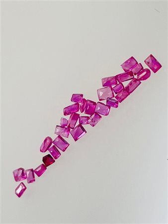 30 RUBINI NATURALI 1,16 CT TAGLIO MIX - CERTIFICATO ID - P133-12