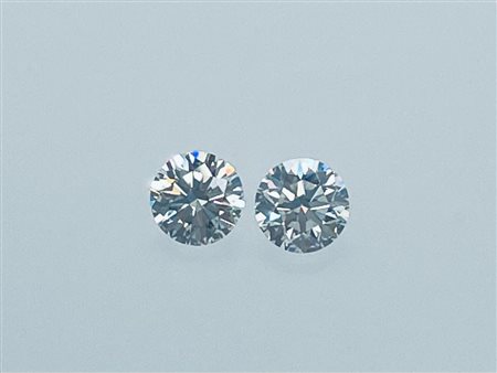 2 DIAMANTI 0,89 CT TOTALI COLORE H PUREZZA SI1 E SI2 - TAGLIO BRILLANTE -...