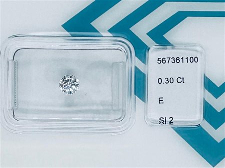 DIAMANTE 0,3 CT E - PUREZZA SI2 - TAGLIO BRILLANTE - CERTIFICATO IGI+...
