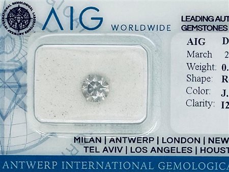 DIAMANTE 0,7 CT J - I2 - TAGLIO BRILLANTE - CERTIFICATO AIG - C30308-17