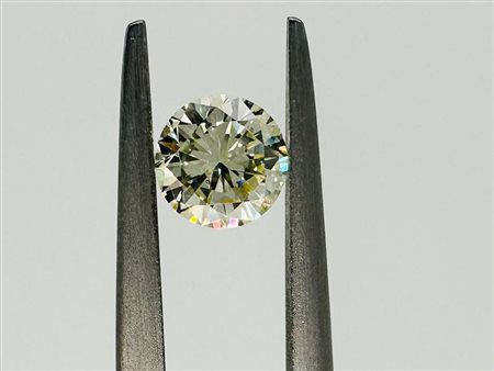 DIAMANTE 0,51 CT COLORE FANCY GIALLO CHIARO - PUREZZA SI1 - TAGLIO BRILLANTE...
