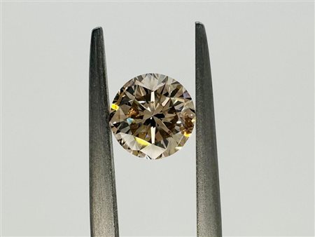 DIAMANTE 0,94 CT COLORE FANCY COGNAC - PUREZZA I1 - TAGLIO BRILLANTE - INCISO...