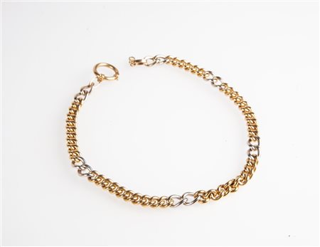  
Girocollo in maglia groumette in oro a due colori 
 cm 40