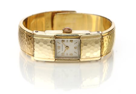  
Hermes - orologio con bracciale rigido placcato oro 
 vestibilità cm 15