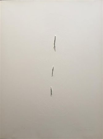 Lucio Fontana “Concetto spaziale (incisione bianca)” 1967